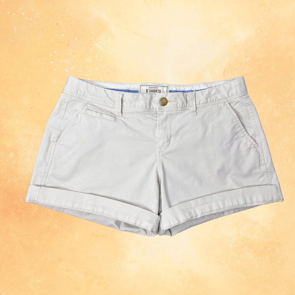 Old Navy Khaki Women's Cuffed Chino Shorts